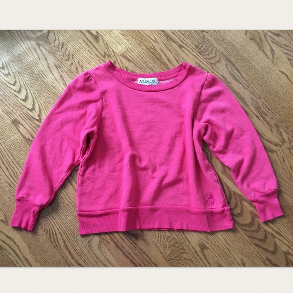 Wildfox Pink Cropped Sweatshirt